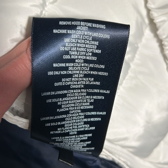 Tommy Hilfiger Ladies Women Belted Puffer Jacket Coat White US Size M - Picture 10 of 14